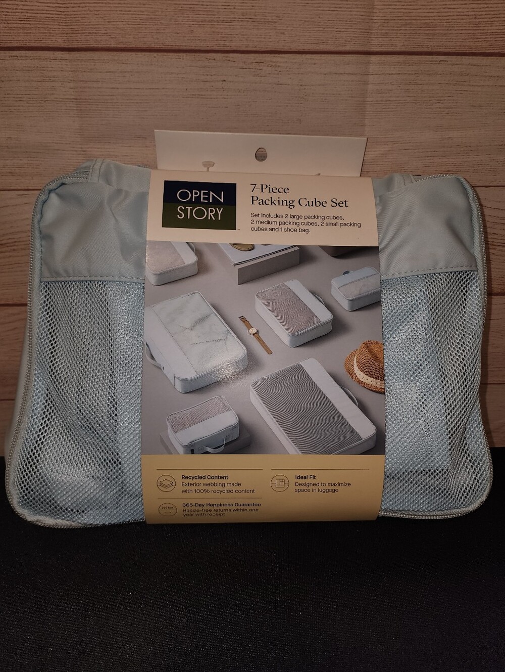 Open Story Light Blue 7-Piece Packing Cube Set